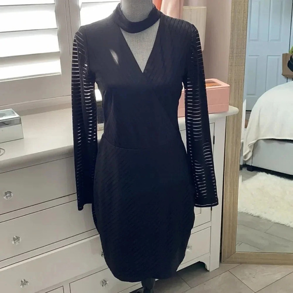 GUESS Long  Sleeve Sheer Dress, Size 10 - Picture 1 of 11